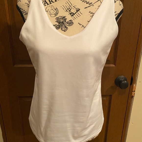 B.Moss White Silky Tank Top - Picture 2 of 5